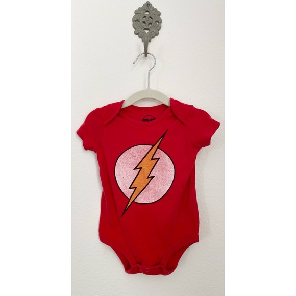 DC Other - DC Comics⚡️Flash Superhero Graphic Red Cotton Onesie Bodysuit